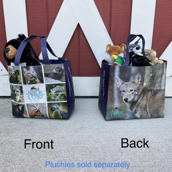 Animal photo tote, front and back, plush toys sold separately