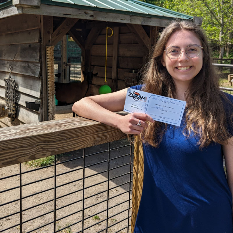 Nature Center visitor enjoying the accessible paths.