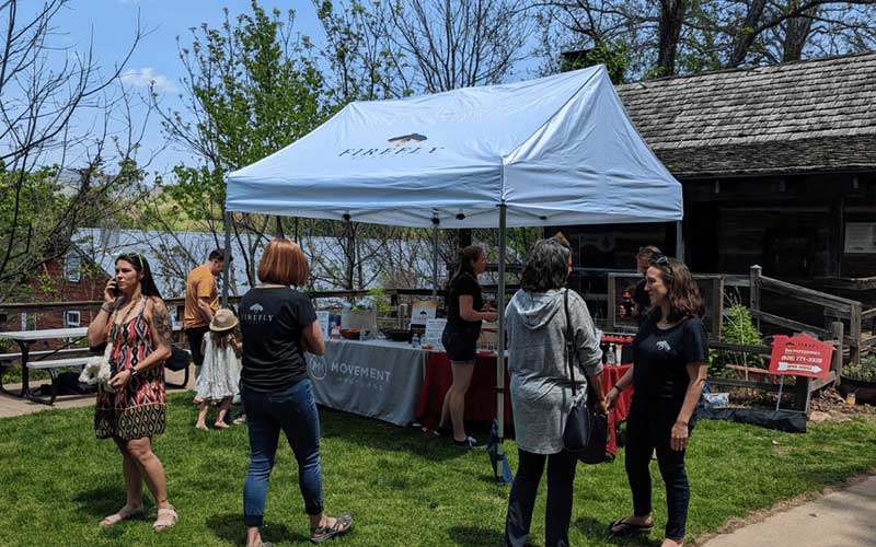 People attending a private event at the WNC Nature Center