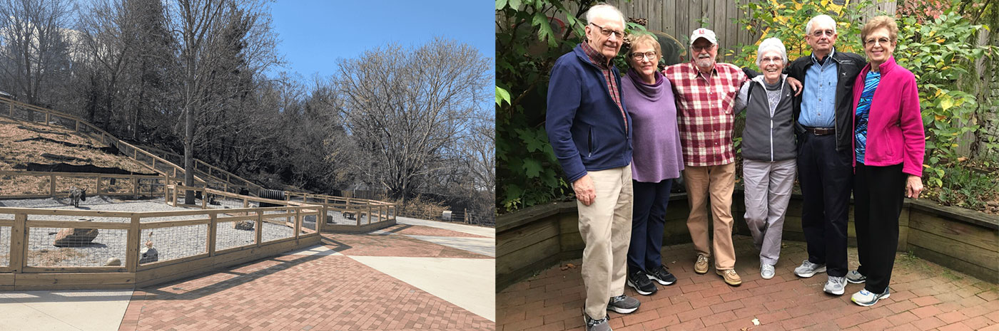 Patio of donated bricks