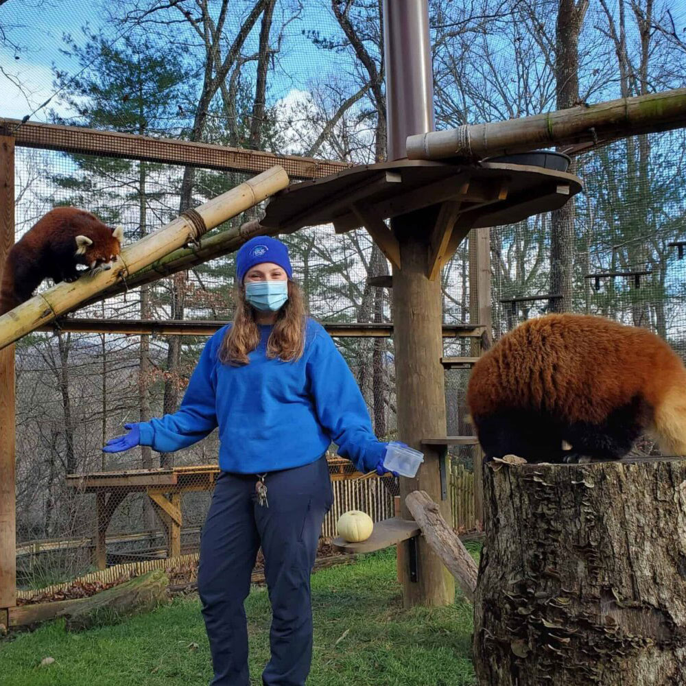 Happy employee at the WNC Nature Center