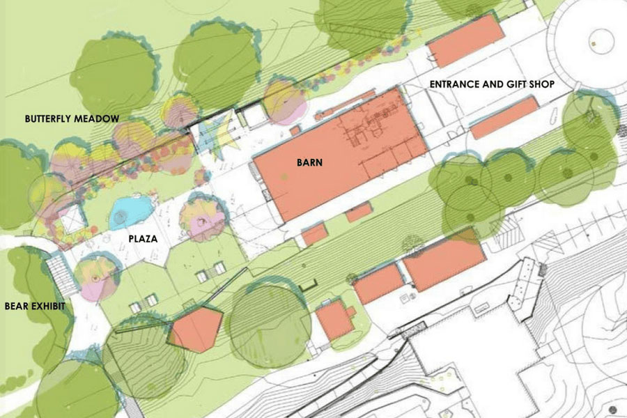 Updated map of the next phase of development at the WNC Nature Center